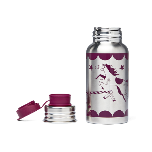 Ergobag Edelstahl Trinkflasche Big Mouth Trinkflasche für Kinder Pferdestar