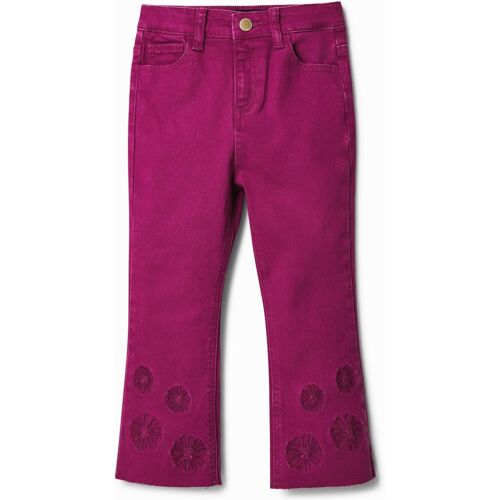 Desigual Beflockte Jeans Flare Cropped - RED - female - Size: 9/10