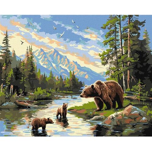 Ideyka Malen nach Zahlen - Bärin und Teddybären