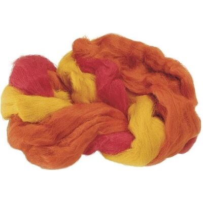 3x Heyda Filzwolle 3-Strang-Mix 50 g, Gelb/Orange/Rot 3x Heyda Filzwolle 3-Strang-Mix 50 g, Gelb/Orange/Rot