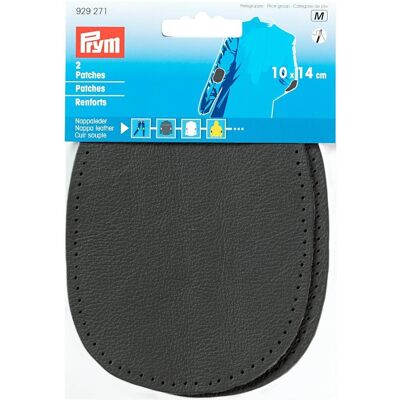 Prym 929271 Lederaufnäher - Oval 10x14cm Dunkelgrau - Patch Prym 929271 Lederaufnäher - Oval 10x14cm Dunkelgrau - Patch