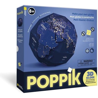 Poppik Mein Bastel-Globus, Erde bei Nacht Poppik Mein Bastel-Globus, Erde bei Nacht