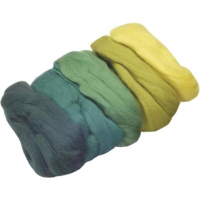 3x Heyda Mix, Garn + Wolle, Gelb, Grün 3x Heyda Mix, Garn + Wolle, Gelb, Grün