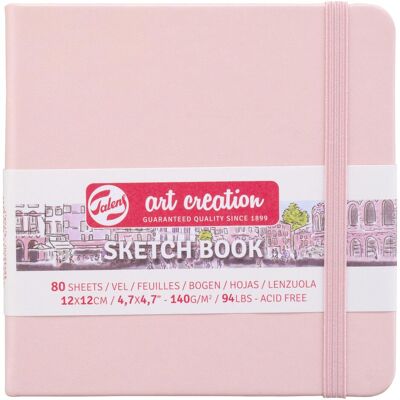 Talens, Heft + Block, Malbuch 12 x 12 cm Pastellrosa (12 x 12 cm, Blanko) Talens, Heft + Block, Malbuch 12 x 12 cm Pastellrosa (12 x 12 cm, Blanko)