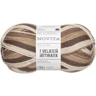 Novita 7 Veljestä Jättiraita, Garn + Wolle, Mehrfarbig Novita 7 Veljestä Jättiraita, Garn + Wolle, Mehrfarbig