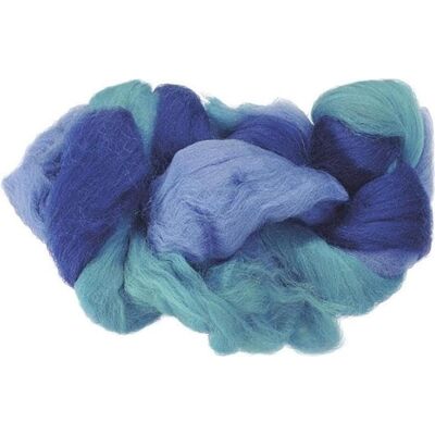 3x Heyda Filzwolle 3-Strang-Mix 50 g, Blau/Türkis 3x Heyda Filzwolle 3-Strang-Mix 50 g, Blau/Türkis