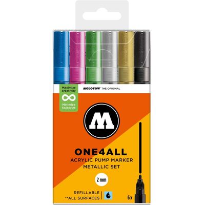 MOLOTOW One4All Acrylstifte - 6er Set, 2,0 mm Spitze MOLOTOW One4All Acrylstifte - 6er Set, 2,0 mm Spitze