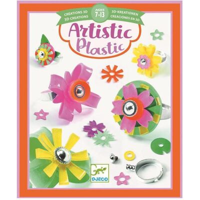 Djeco Künstlerische Kunststoff-Ringkollektion - Schmuckset für Kinder Djeco Künstlerische Kunststoff-Ringkollektion - Schmuckset für Kinder