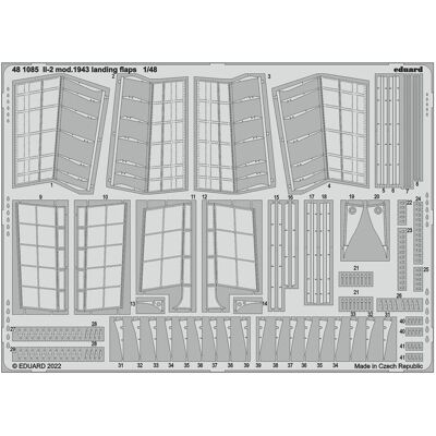 Eduard Il-2 mod. 1943 landing flaps 1/48 Eduard Il-2 mod. 1943 landing flaps 1/48