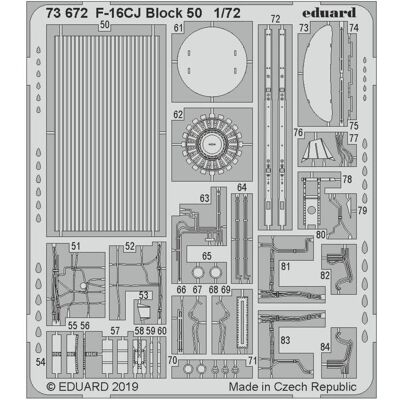 Eduard F-16CJ Block 50 1/72 Superdetaill Kit - Modellflugzeug Eduard F-16CJ Block 50 1/72 Superdetaill Kit - Modellflugzeug