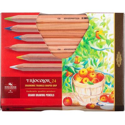 Koh-i-Noor, Malstifte, Tricolor Natur Buntstifte 24 Farben Koh-I-Nor (24x) Koh-i-Noor, Malstifte, Tricolor Natur Buntstifte 24 Farben Koh-I-Nor (24x)