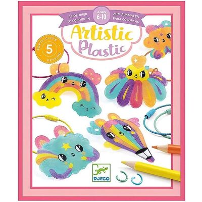 Djeco Kreativset - 5 Kawaii Schlüsselanhänger - Einheitsgröße - Bastelset Djeco Kreativset - 5 Kawaii Schlüsselanhänger - Einheitsgröße - Bastelset
