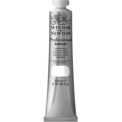 Winsor & Newton, Künstlerfarbe + Bastelfarbe, Proff. acrylic 200ml titanium white 644 (200 ml) Winsor & Newton, Künstlerfarbe + Bastelfarbe, Proff. acrylic 200ml titanium white 644 (200 ml)