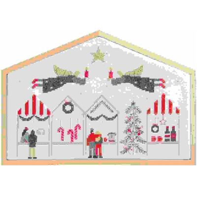 Rico Design Stickpackung Gezählter Kreuzstich,Weihnachtsmarkt, FSC Mix, Handarbeitsset, Mehrfarbig Rico Design Stickpackung Gezählter Kreuzstich,Weihnachtsmarkt, FSC Mix, Handarbeitsset, Mehrfarbig