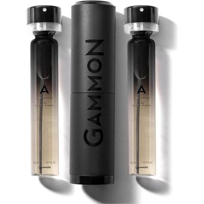 Gammon, Beauty Geschenkset, 8741 Black Notes Parfum Starter-Set A (2x20 ml), das holzig-süsse BLACK PIANO Herren Parfum (Parfum Set) Gammon, Beauty Geschenkset, 8741 Black Notes Parfum Starter-Set A (2x20 ml), das holzig-süsse BLACK PIANO Herren Parfum (Parfum Set)