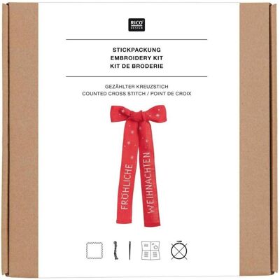 Rico Design Stickpck.Kreuzstich,Schleife Frö.100367, Handarbeitsset, Mehrfarbig Rico Design Stickpck.Kreuzstich,Schleife Frö.100367, Handarbeitsset, Mehrfarbig