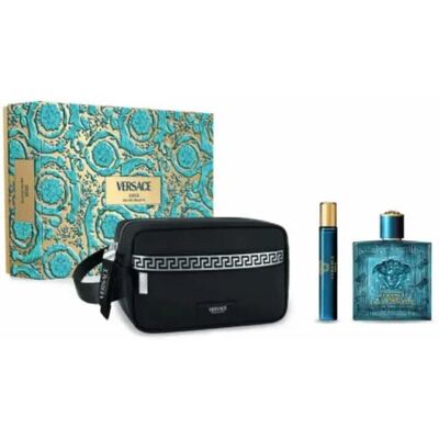 Versace Eros Geschenkset - Eau de Toilette, Reisespray & Tasche Versace Eros Geschenkset - Eau de Toilette, Reisespray & Tasche