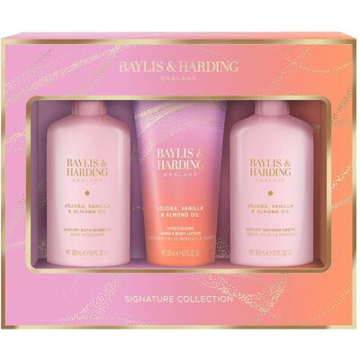 Baylis & Harding, Beauty Geschenkset, Geschenkset Jojoba-, Vanille- und Mandelöl Signature Collection 3-tlg (Körperpflegeset) Baylis & Harding, Beauty Geschenkset, Geschenkset Jojoba-, Vanille- und Mandelöl Signature Collection 3-tlg (Körperpflegeset)