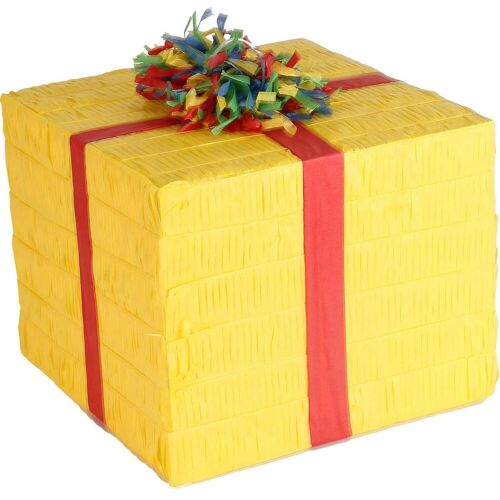 Magni Amscan 9903133 - Pinata Geschenk, 25 x 20 x 24,5 cm, zum Befüllen mit Süssigkeiten und Konfetti (1 Stück)