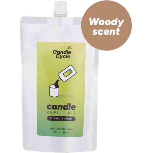 Chatty Candles, Duftkerzen, Refill 330 ml Duft Woody