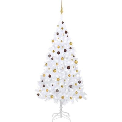 vidaXL - Vorbeleuchteter Weihnachtbaum 240 cm - Weiß - Tree vidaXL - Vorbeleuchteter Weihnachtbaum 240 cm - Weiß - Tree