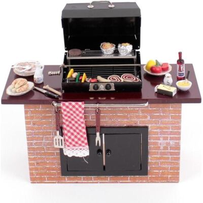 Reutter, Miniaturen, 001.712/2 - Barbecuegrill, dekoriert, Miniatur Reutter, Miniaturen, 001.712/2 - Barbecuegrill, dekoriert, Miniatur