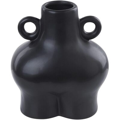 Beliani Blumenvasen NAFPLIO - Handgefertigt Keramik, 32 cm, Schwarz Beliani Blumenvasen NAFPLIO - Handgefertigt Keramik, 32 cm, Schwarz