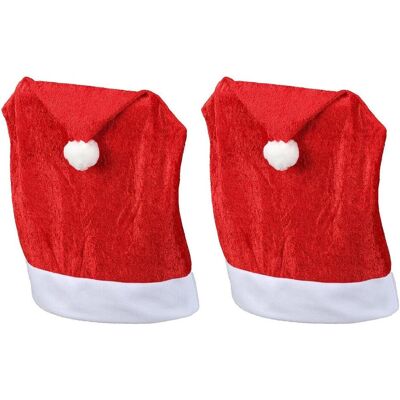 Novaliv, Möbelbezug + Möbelschutz, Weihnachten Stuhlhussen 2er Set I Samt I Rot I Nikolausmütze I Stuhlbezug Weihnachtsdeko (48 x 48 x 65 cm) Novaliv, Möbelbezug + Möbelschutz, Weihnachten Stuhlhussen 2er Set I Samt I Rot I Nikolausmütze I Stuhlbezug Weihnachtsdeko (48 x 48 x 65 cm)