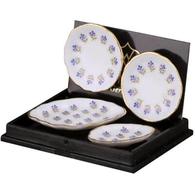 Reutter, Miniaturen, 2 Speisegedeck, Blaue Blume Reutter, Miniaturen, 2 Speisegedeck, Blaue Blume