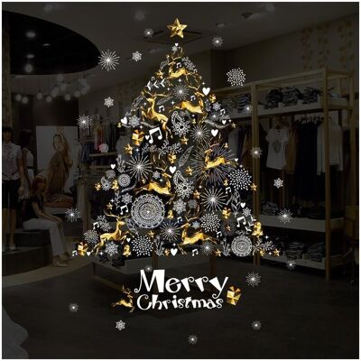Cover-Discount, Weihnachtsdeko, Wand Sticker Tattoo Christmas Tree goldig Cover-Discount, Weihnachtsdeko, Wand Sticker Tattoo Christmas Tree goldig