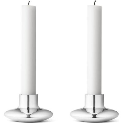 Georg Jensen Henning Koppel Kerzenständer - 2er-Set, Edelstahl Georg Jensen Henning Koppel Kerzenständer - 2er-Set, Edelstahl