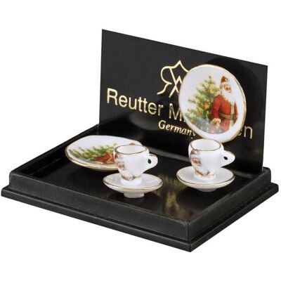 Reutter, Miniaturen, 001.534/5 - Miniatur, 2 Kaffeegedecke Weihnachtsmann Reutter, Miniaturen, 001.534/5 - Miniatur, 2 Kaffeegedecke Weihnachtsmann