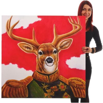 MCW, Bilder, Wandbild Hirsch (100 x 100 cm) MCW, Bilder, Wandbild Hirsch (100 x 100 cm)