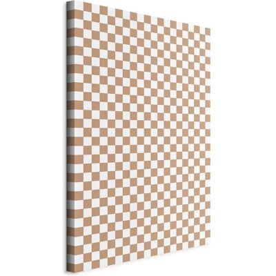 Artgeist, Bilder, Checkerboard Pattern - Brown-White Grid with a Subtle Noise (80 x 120 cm) Artgeist, Bilder, Checkerboard Pattern - Brown-White Grid with a Subtle Noise (80 x 120 cm)
