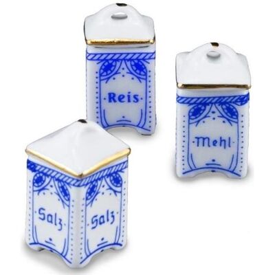 Reutter, Miniaturen, 001.818/5 - Küchendosen, 3 Stück, Miniatur Reutter, Miniaturen, 001.818/5 - Küchendosen, 3 Stück, Miniatur