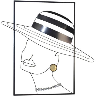 Möbel Direkt Online, Wanddeko, Dame mit Hut Möbel Direkt Online, Wanddeko, Dame mit Hut