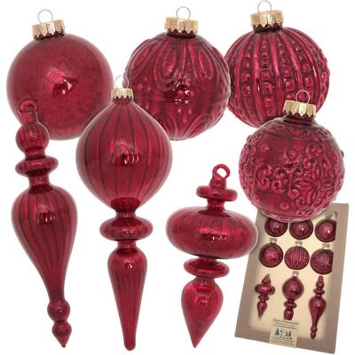 Krebs Glas Lauscha, Christbaumschmuck, Antike Mercury Glas Sortiment - Christbaumschmuck - 8cm (1x) Krebs Glas Lauscha, Christbaumschmuck, Antike Mercury Glas Sortiment - Christbaumschmuck - 8cm (1x)