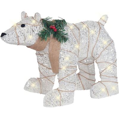 Beliani Außen LED Dekoration Weiß - 19x34x45 cm Beliani Außen LED Dekoration Weiß - 19x34x45 cm