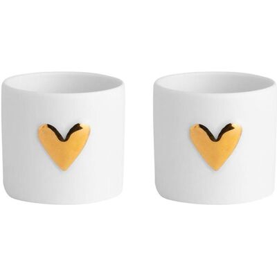 Räder, Windlicht, Lichter Herz 2er Set, Gold (2x) Räder, Windlicht, Lichter Herz 2er Set, Gold (2x)