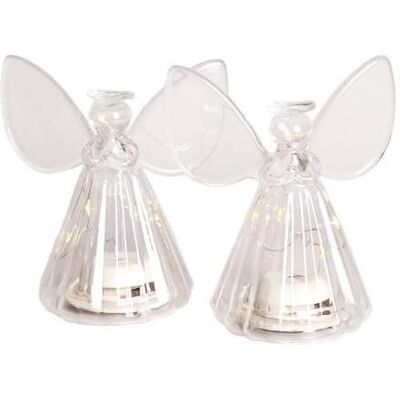 Sirius, Christbaumschmuck, Iris angel 2 pcs. H10cm, 5LED, Clear (2x) Sirius, Christbaumschmuck, Iris angel 2 pcs. H10cm, 5LED, Clear (2x)