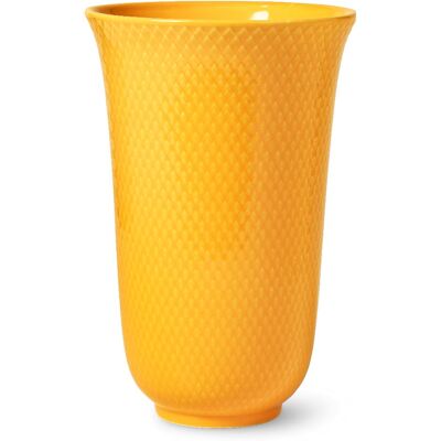 Lyngby Rhombe Vase - Gelb - Handgefertigtes Porzellan - 20cm Lyngby Rhombe Vase - Gelb - Handgefertigtes Porzellan - 20cm