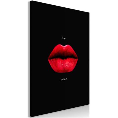 Artgeist, Bilder, Red Lips (1-part) - Black Background with English Text (80 x 120 cm) Artgeist, Bilder, Red Lips (1-part) - Black Background with English Text (80 x 120 cm)
