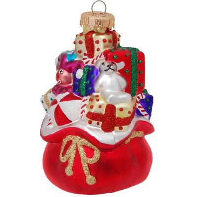 Krebs Glas Lauscha, Christbaumschmuck, Weihnachtsmann Geschenkesack (1x) Krebs Glas Lauscha, Christbaumschmuck, Weihnachtsmann Geschenkesack (1x)