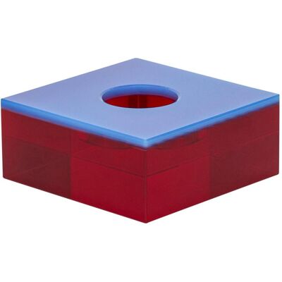 Hübsch Kerzenständer, Flux Teelichthalter Blau/Rot Hübsch Kerzenständer, Flux Teelichthalter Blau/Rot