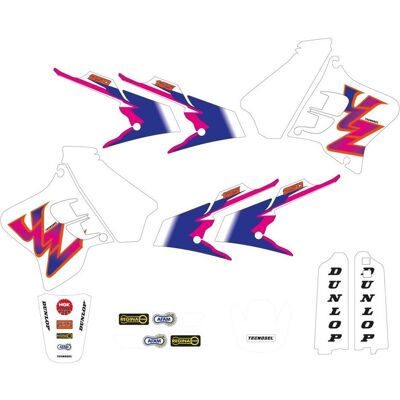 Tecnosel, Sticker, (BLACKBIRD) AUFKLEBER-SET + SITZBEZUG YAMAHA YZ 125/250 '93–'95, REPLICA TEAM YAMAHA '93 Tecnosel, Sticker, (BLACKBIRD) AUFKLEBER-SET + SITZBEZUG YAMAHA YZ 125/250 '93–'95, REPLICA TEAM YAMAHA '93
