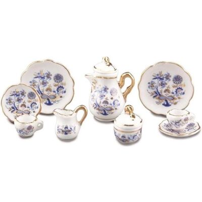 Reutter, Miniaturen, 001.338/1 - Kaffeeservice "Zwiebel Gold Barock", Miniatur Reutter, Miniaturen, 001.338/1 - Kaffeeservice "Zwiebel Gold Barock", Miniatur