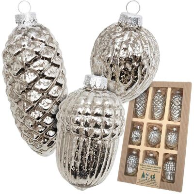 Krebs Glas Lauscha, Christbaumschmuck, Antike Mercury Glas Nüsse & Zapfen - in verschiedenen Farben Krebs Glas Lauscha, Christbaumschmuck, Antike Mercury Glas Nüsse & Zapfen - in verschiedenen Farben