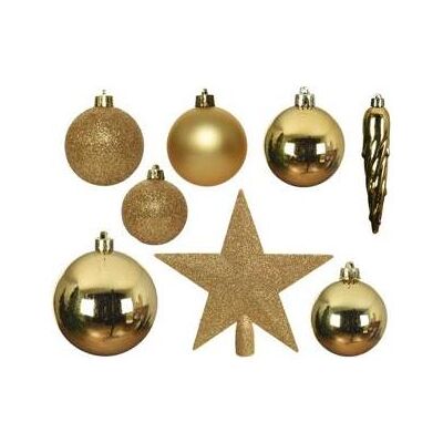 Decoris Goldene Stern- und Kugelset - Weihnachtsdeko Decoris Goldene Stern- und Kugelset - Weihnachtsdeko