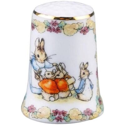 Reutter, Miniaturen, M.W. - Fingerhut Peter Hase Blumenband Reutter, Miniaturen, M.W. - Fingerhut Peter Hase Blumenband