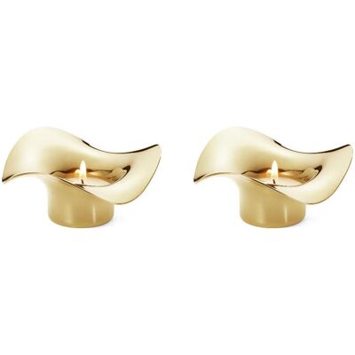 Georg Jensen, Windlicht, Cobra Teelichthalter (2x) Georg Jensen, Windlicht, Cobra Teelichthalter (2x)